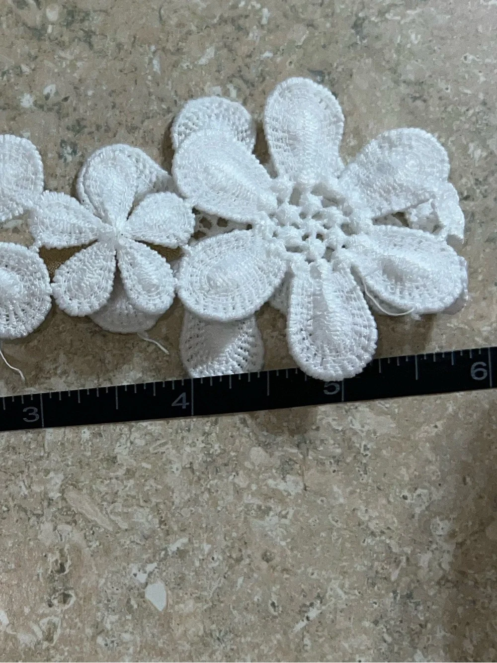 Delicate White Floral Lace Baby Headband